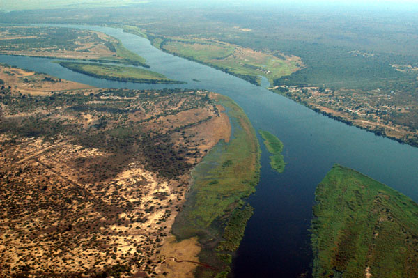 The mighty Zambezi, longest east flowing river in Africa